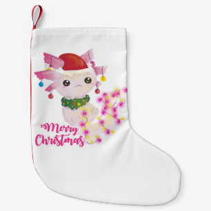 Petite Chaussette De Noël joyeux Noël axolotl père Noël