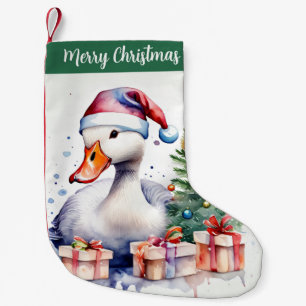 Petite Chaussette De Noël Joyeux Noël Casquette Oie festive -