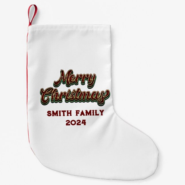 Petite Chaussette De Noël Joyeux Noël - Correspondance familiale (Devant)