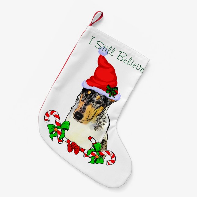 Petite Chaussette De Noël Joyeux Noël de Collie (Devant (Accrochage))