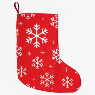 Petite Chaussette De Noël Joyeux Noël moderne Snowflakes Motif Vert