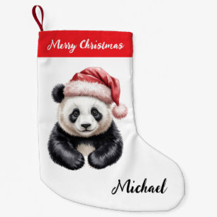 Petite Chaussette De Noël Joyeux Noël personnalisé Panda ours mignon