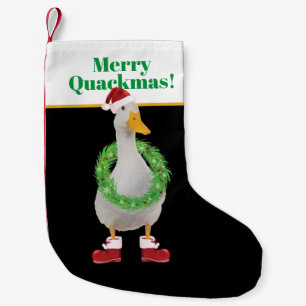 Petite Chaussette De Noël Joyeux Quackmas Père Noël Duck