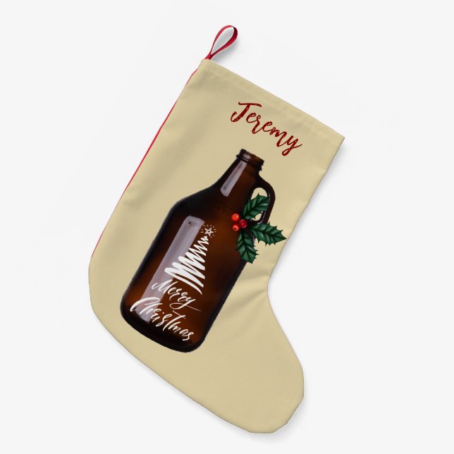 Petite Chaussette De Noël Jus de bière moderne Christmas Growers (Devant (Accrochage))
