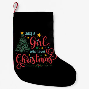 Petite Chaussette De Noël Juste une fille qui aime Noël