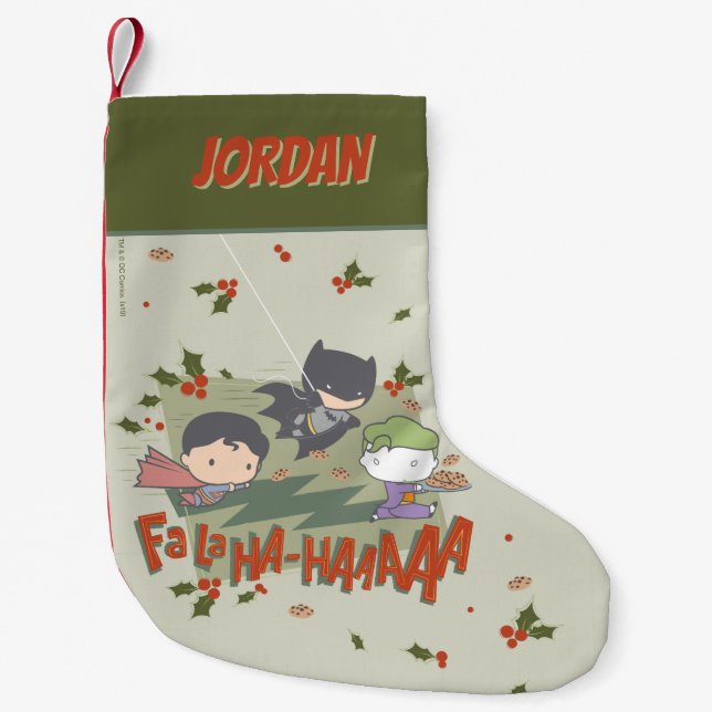 Petite Chaussette De Noël Justice League Chibi Holiday Cookie Chase (Devant)