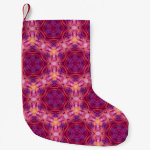 Petite Chaussette De Noël kaleido violet, violet, orange et bleu