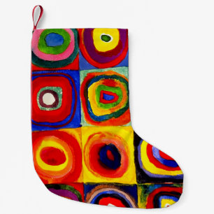 Petite Chaussette De Noël Kandinsky Farbstudie Quadrates Cercles Art