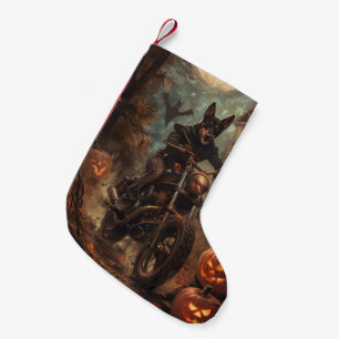 Petite Chaussette De Noël Kelpie australien à moto Halloween