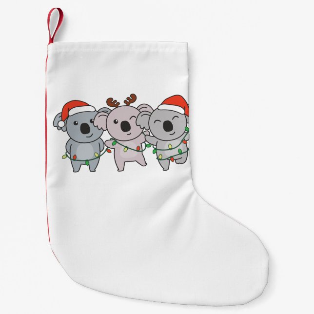 Petite Chaussette De Noël Koala Christmas Animaux mignons Koalas Holiday (Devant)