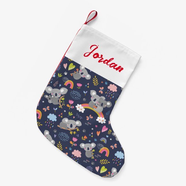 Petite Chaussette De Noël Koala Rainbow Love Motif (Devant (Accrochage))