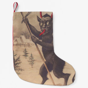 Petite Chaussette De Noël Krampus Kidnap Personnes Ski Switch Hiver