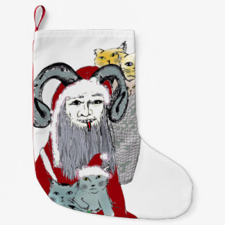 Petite Chaussette De Noël Krampus volant des chatons sur Noël