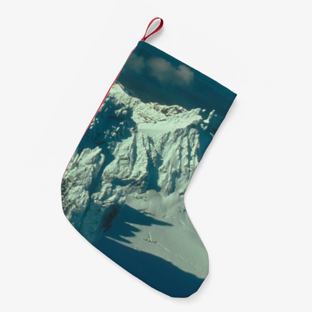 Petite Chaussette De Noël La neige a couvert les Alpes suisses (Devant (Accrochage))