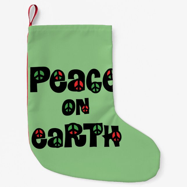 Petite Chaussette De Noël La Paix sur Terre Noël (Devant)