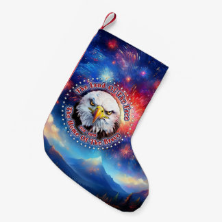 Petite Chaussette De Noël La Terre Des Hommes Libres Feu D'artifice Aigle Br