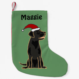 Petite Chaussette De Noël Labrador retriever noir dans Noël de casquette de