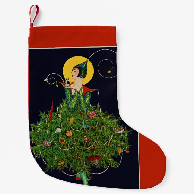 PETITE CHAUSSETTE DE NOËL LADAL AVEC NOËL CADEAUX ART DÉCO BEAUTÉ MODE (Devant)