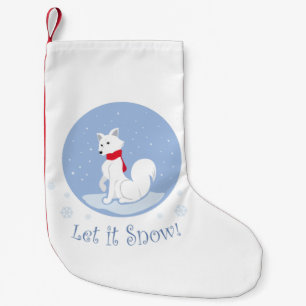 Petite Chaussette De Noël Laisse-Le Neiger ! (Renard arctique)
