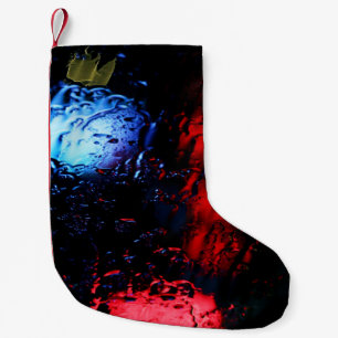 Petite Chaussette De Noël Lampe LED rouge et bleue