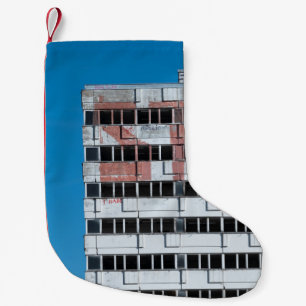 PETITE CHAUSSETTE DE NOËL LAMPE POST GRIS ET NOIR
