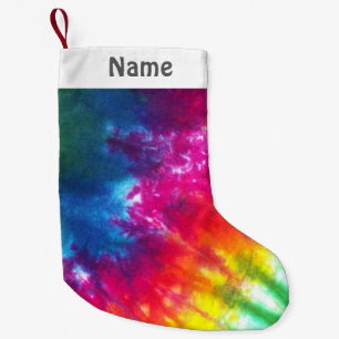 Petite Chaussette De Noël L'arc-en-ciel teignent en nouant customisé