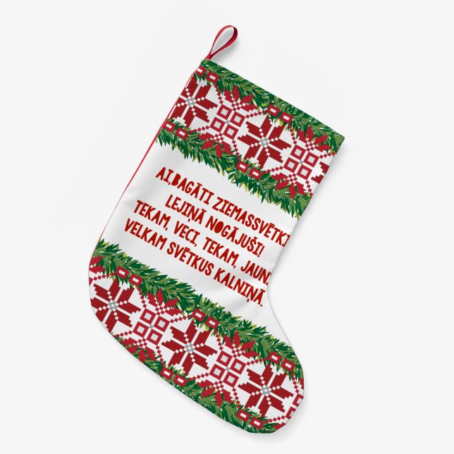 Petite Chaussette De Noël Latviesu Tautasdziesma (Devant (Accrochage))