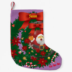 Petite Chaussette De Noël Lavender Christmas Holiday Père Noël Stocking