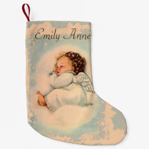 Petite Chaussette De Noël Le bébé personnalisé que l'ange s'envole le dou