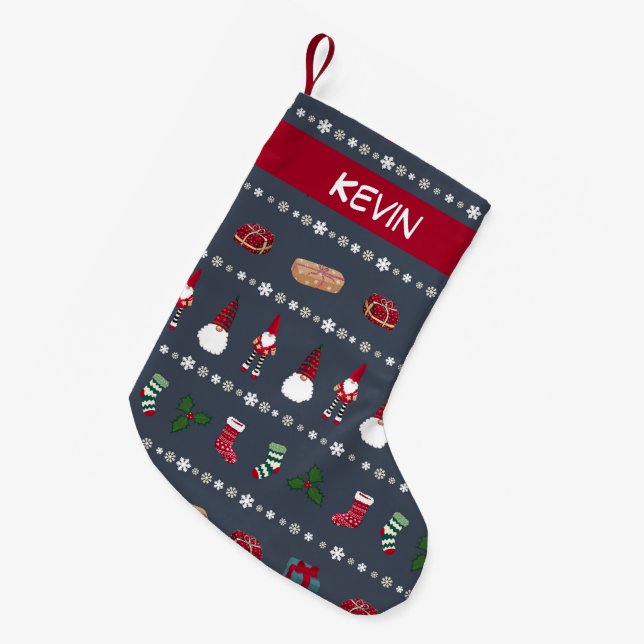 Petite Chaussette De Noël Le Père Noël et ses cadeaux (Devant (Accrochage))