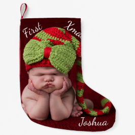 Petite Chaussette De Noël Le premier MONOGRAM de Noël de bébé STOCKAGE PHOTO