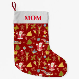 Petite Chaussette De Noël Le stockage de Noël de la mère - Stockage person