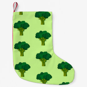 Petite Chaussette De Noël Légume Brocoli Vert Alimentation Saine Veggie