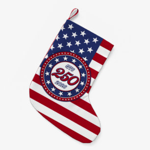 Petite Chaussette De Noël Les 250 ans d'Amérique avec le drapeau des États-U