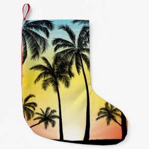Petite Chaussette De Noël Les arbres tropicaux d'été