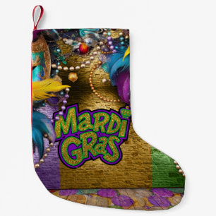 Petite Chaussette De Noël Les doubloons graphiques sur le thème Mardi Gras d