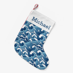 Petite Chaussette De Noël Les vagues de résumé ajoutent votre nom