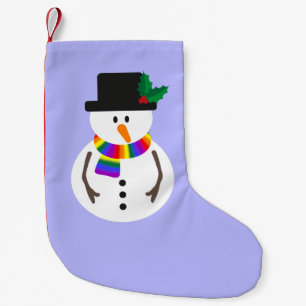 Petite Chaussette De Noël LGBT+ Fide Snowman Stocker