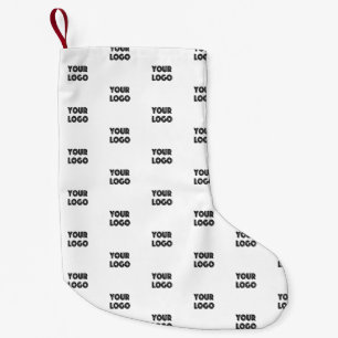 Petite Chaussette De Noël Logo simple à répéter   Blanc