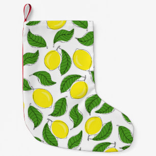 Petite Chaussette De Noël Lumineux citrons vert Feuille Motif