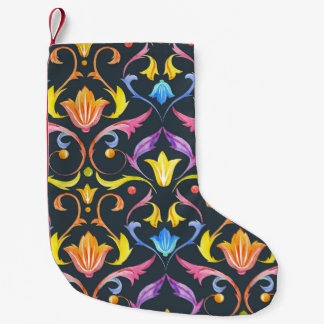Petite Chaussette De Noël Luminosité baroque : Charme Vintage coloré.