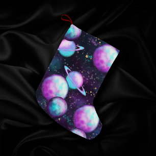 Petite Chaussette De Noël Luminosité du système solaire   Planète rose viole