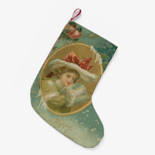 Petite Chaussette De Noël Madame victorienne vintage de Noël