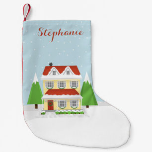 Petite Chaussette De Noël Maison ouverte de Noël