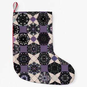 Petite Chaussette De Noël Mandala vintage Floral : Coloré sans joint