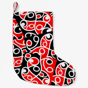 Petite Chaussette De Noël Maori Kowhaiwhai Tribal Nouvelle-Zélande