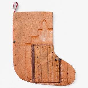 Petite Chaussette De Noël Marocain Traditionnel Texture De Fenêtre En Bois