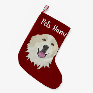 Petite Chaussette De Noël Marquage personnalisé des grandes Pyrénées-Badg