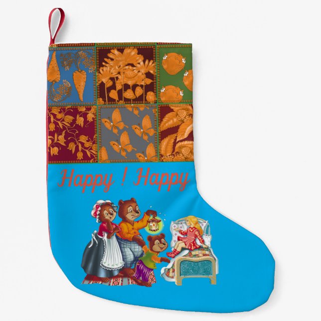 Petite Chaussette De Noël Masha et 3 ours (Devant)