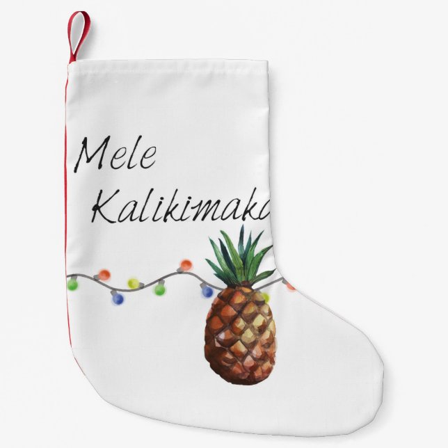 Petite Chaussette De Noël Mele Kalikimaka - bas de Noël (Devant)